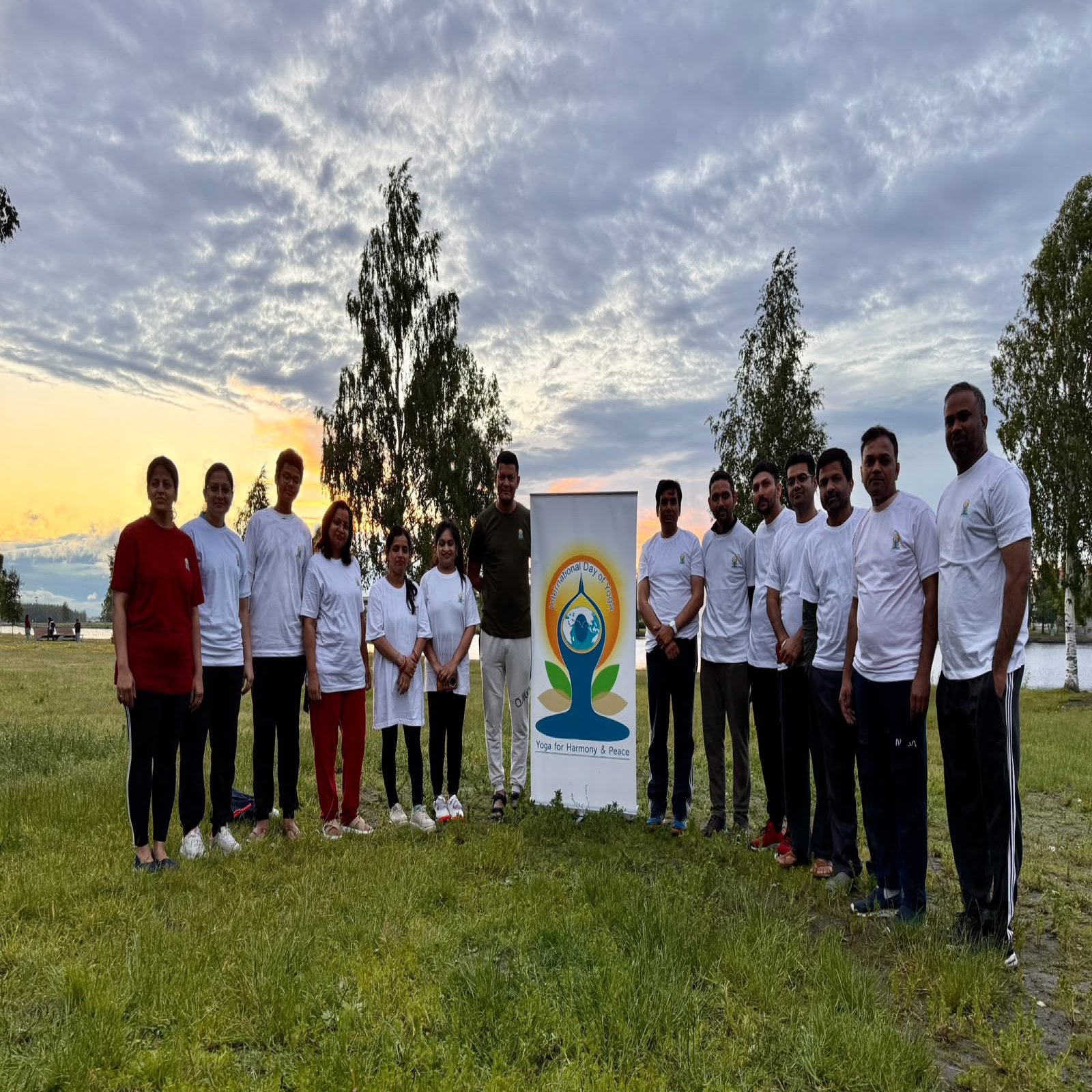 International Day of Yoga celebrations - Boden, Midnight Sun
