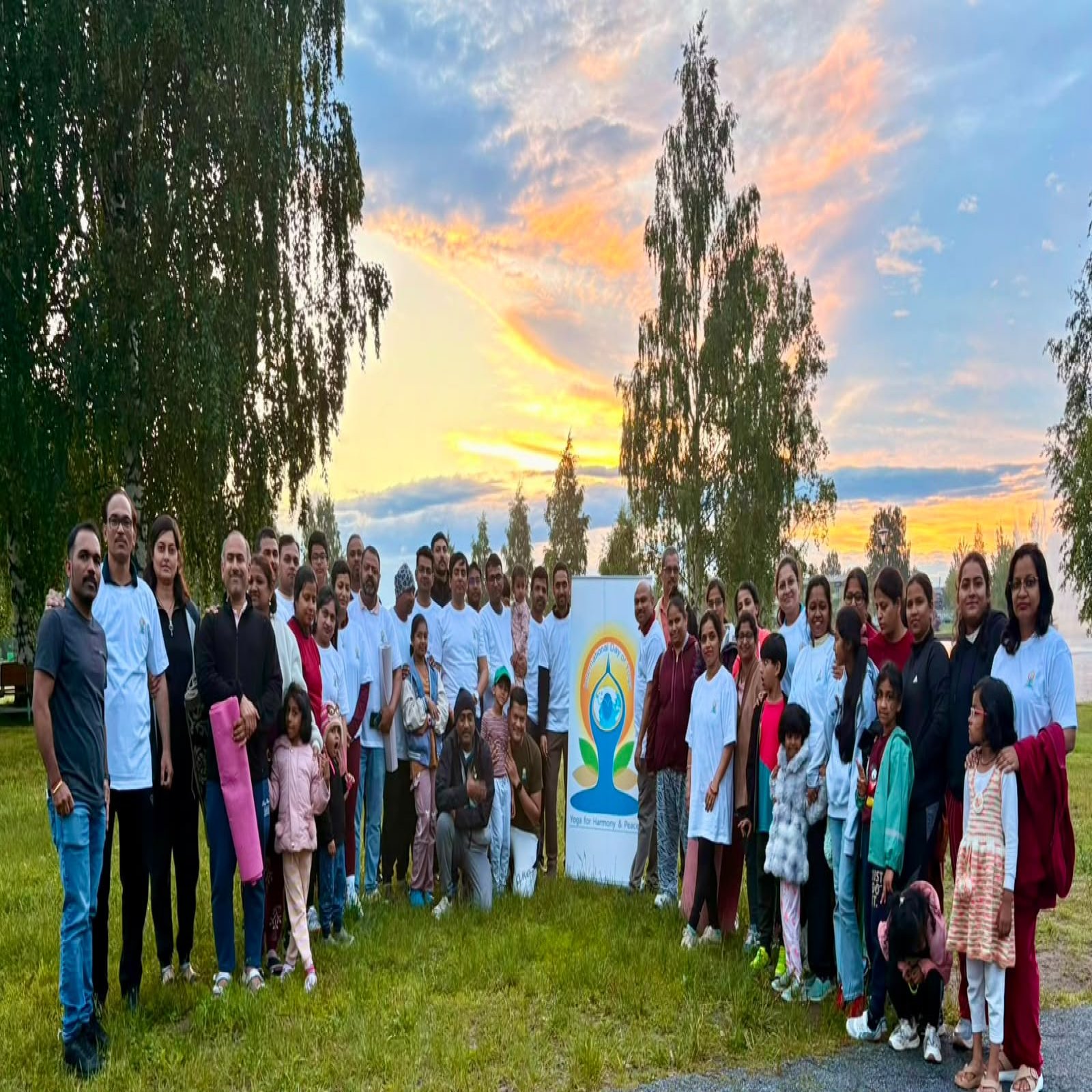 International Day of Yoga celebrations - Boden, Midnight Sun