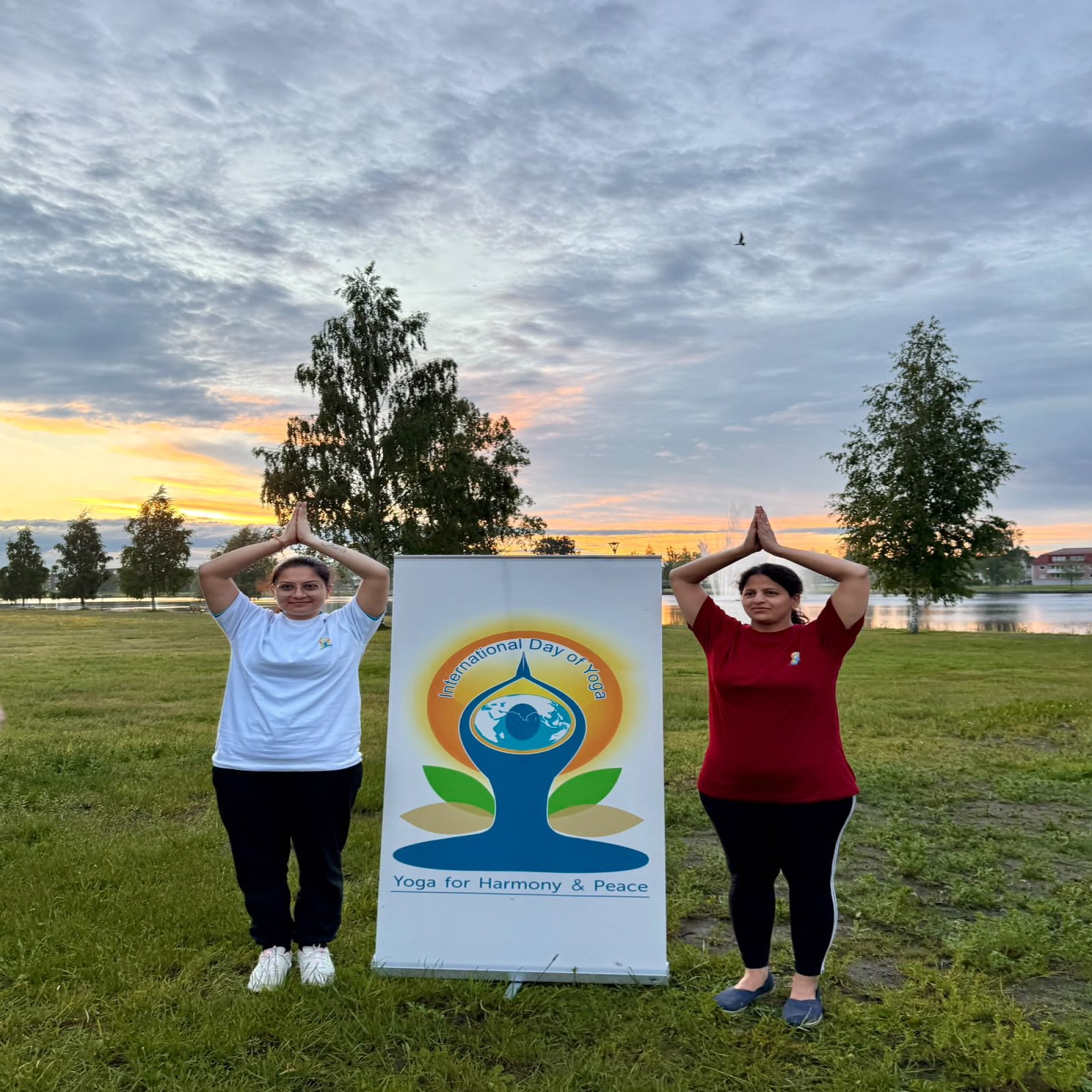 International Day of Yoga celebrations - Boden, Midnight Sun