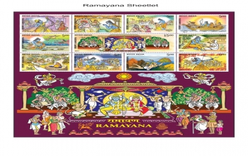 Honble PM Shri Narendra Modi releases the commemorative postage stamps on Ramayana on the occasion of Vijayadashami on 22 September 2017