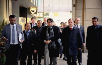 Walk with Swedish Prime Minister Stefan Lofven on 11 October 2017