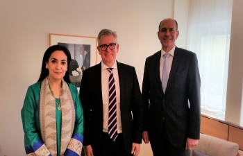 Ambassador Monika Kapil Mohta meets Ericsson President and CEO B&ouml;rje Ekholm on 18 May 2017