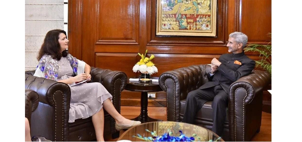 Foreign Minister Ann Linde with External Affairs Minister Dr S Jaishankar New Delhi 2019