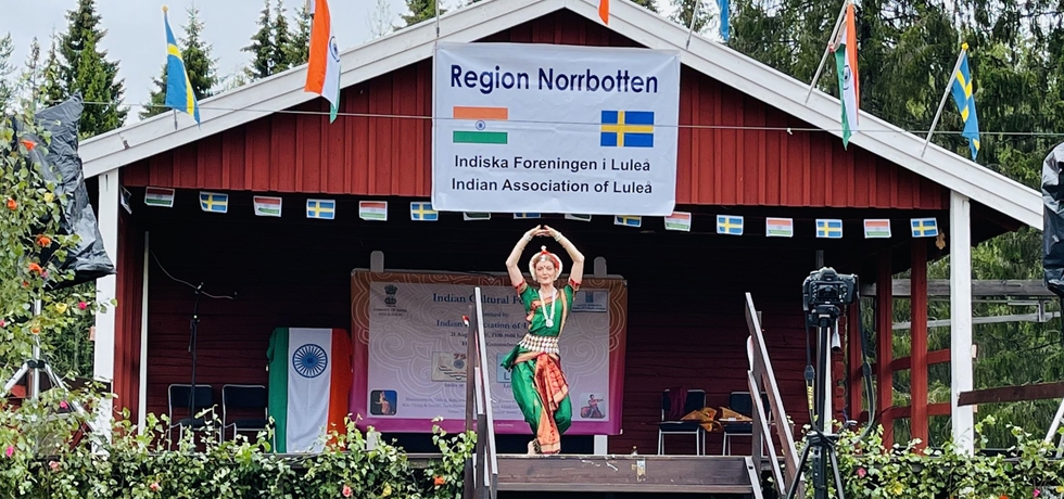 Indian Cultural Festival, Performance by Swedish artist Ms Ulrika Larsen Luleå 2021