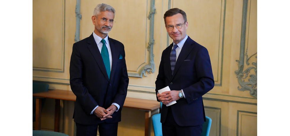 EAM Dr. Jaishankar calls on PM Kristersson Stockholm May 2023